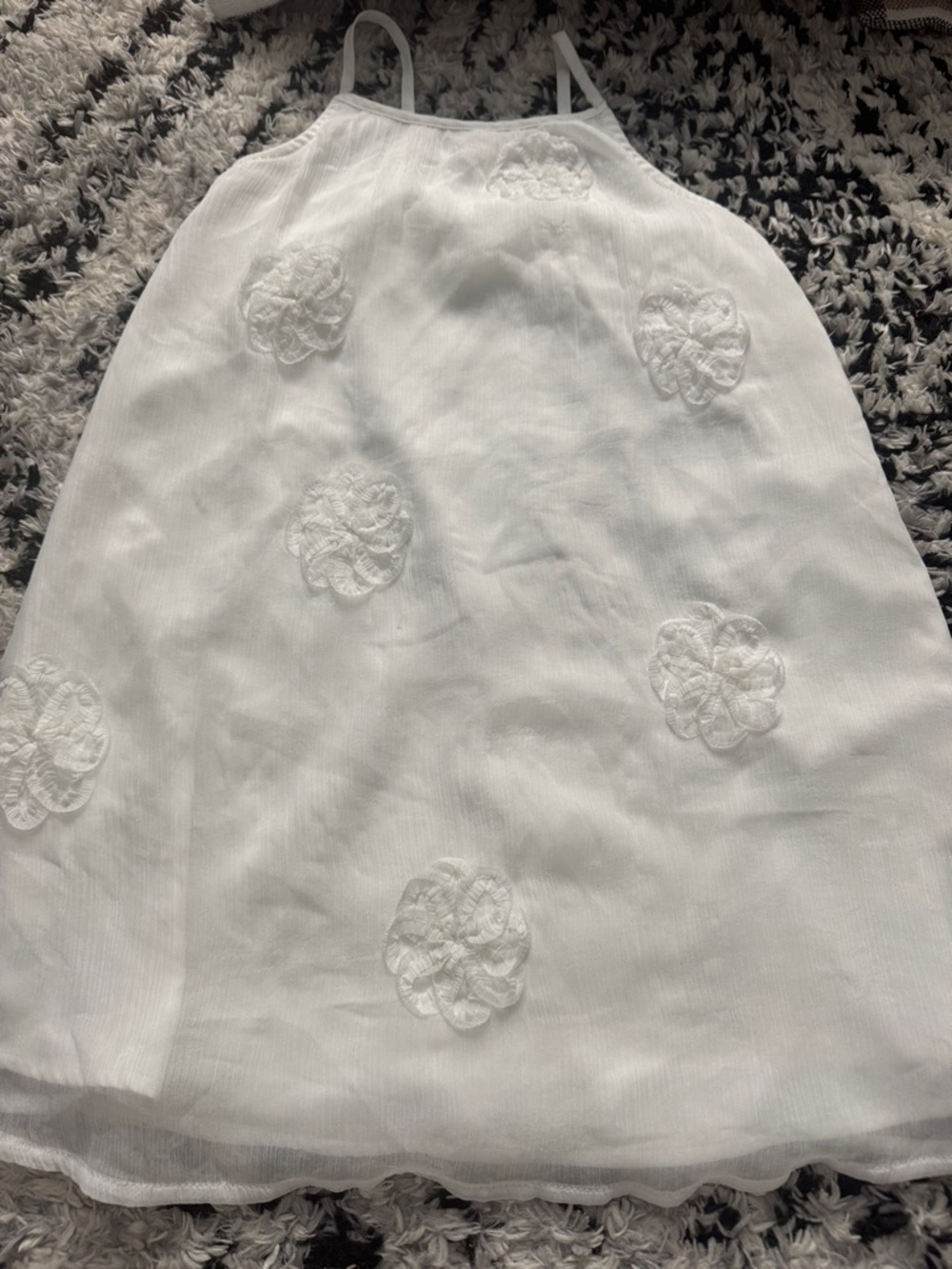 abercrombie kids White Floral Appliqué Sundress